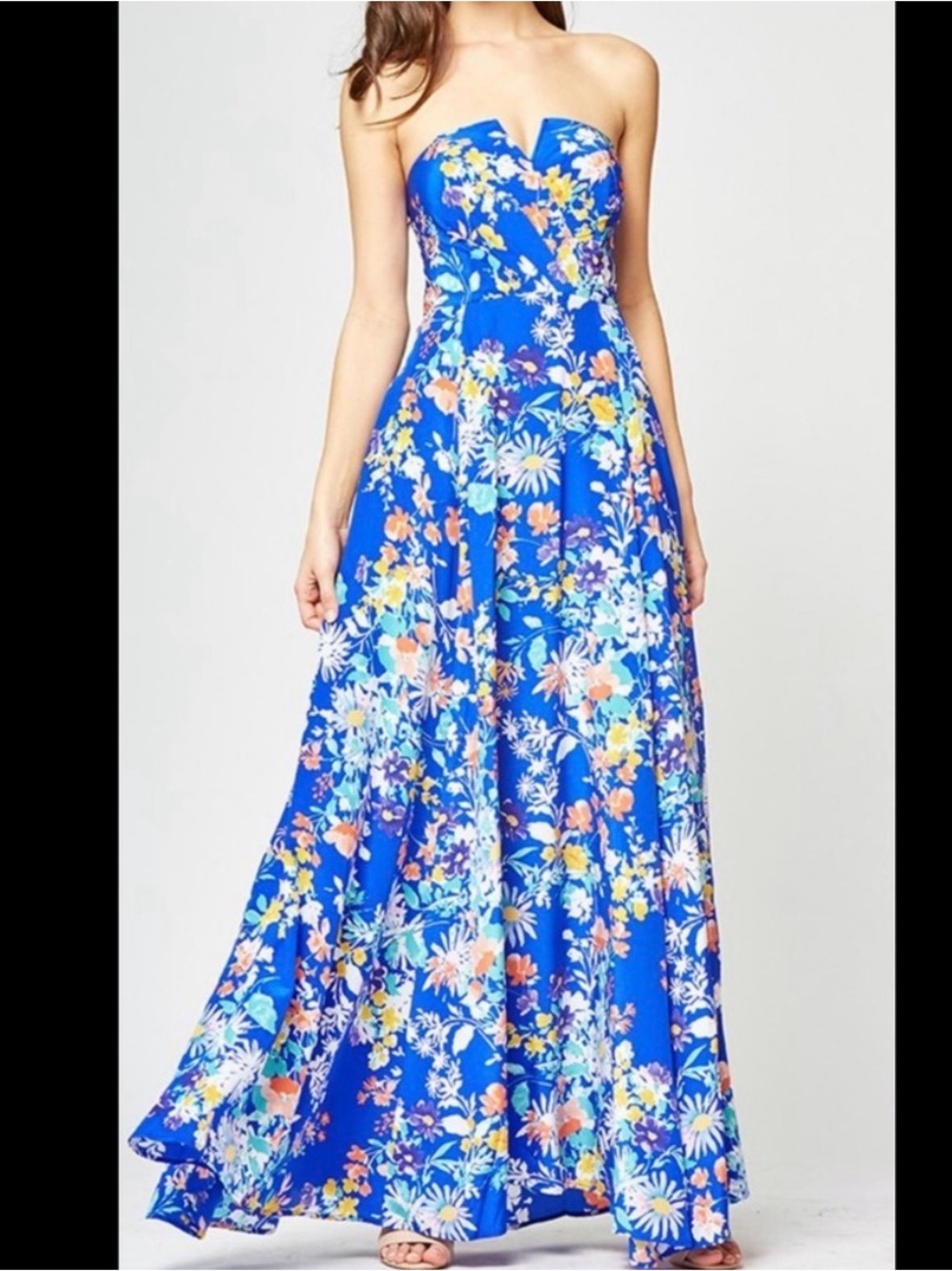 Yumi Kim Royal Blue Floral Strap Dress